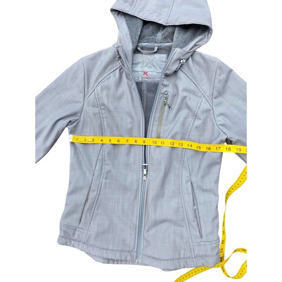 ZeroXposur Womens Hooded Softshell Jacket Light Gray Size M Polyester Blend - Picture 6 of 6
